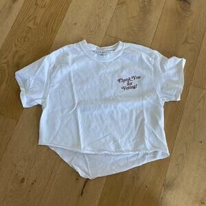 Select Start - Thank You For Voting Tee in White & Red